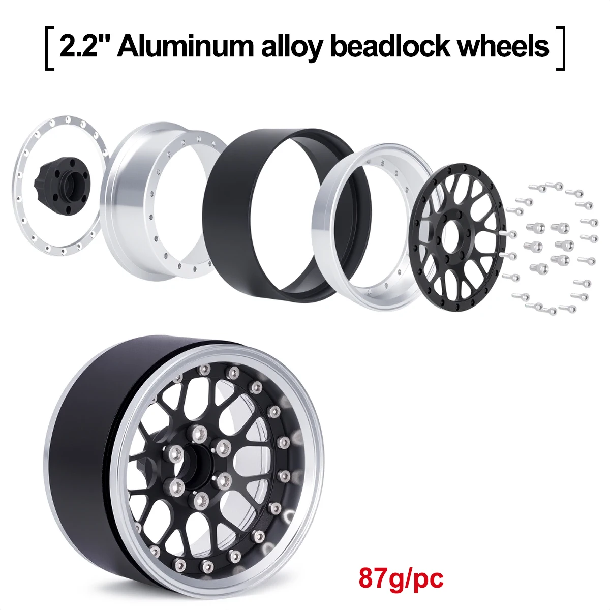 2.2 İnç Alüminyum Beadlock Jan - Wheel Rim Rc incelemesi ve fiyatı