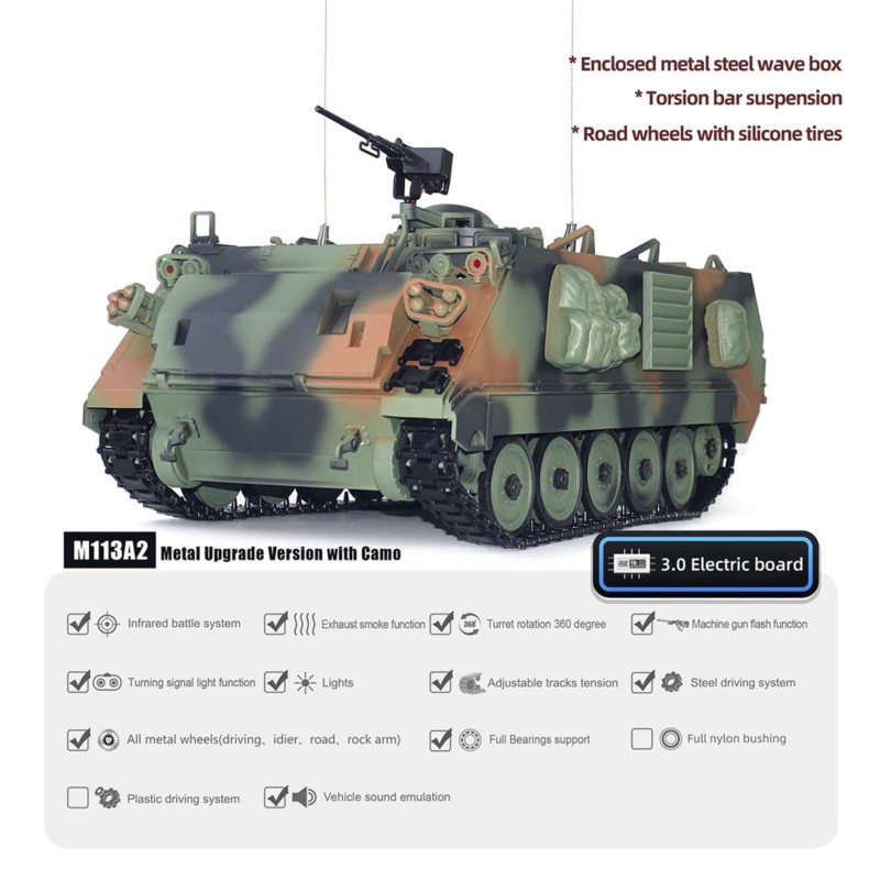 1/16 Ölçekli RC Tank M2412-C M - Rc Hobby Tank incelemesi ve fiyatı